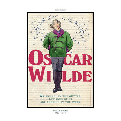 Oscar Wilde – Hard Paper Irish Design Print With Cardboard Insert